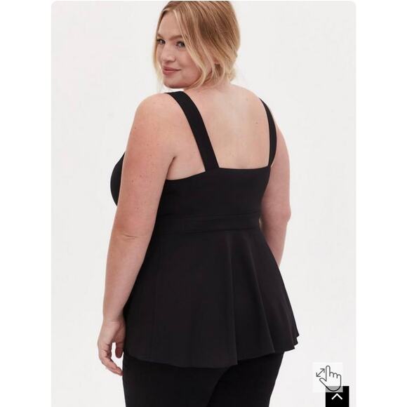 NWT Torrid Peplum Crepe Zip-Front Top 3 3X 22-24 - Picture 2 of 8